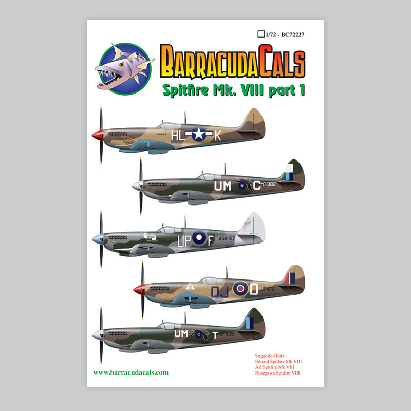BC72227 Spitfire Mk. VIII - Part 1 - 1/72 – Barracuda Studios