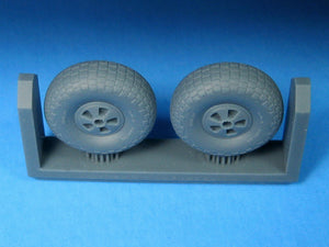 BR 72464 Mosquito Slotted Mainwheels - Block Tread - 1/72