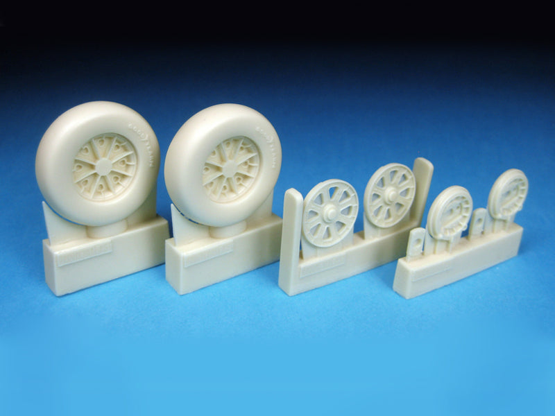 1/32 BarracudaCast Corsair Hellcat Wheels - Plain Tread - BR32118 1/32 BarracudaCast Corsair Hellcat Wheels - Plain Tread - BR32118