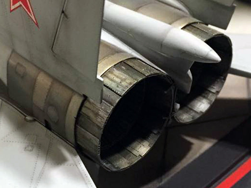 Tumansky R145 BR-48290 MiG-25 Interceptor (Short) Exhausts - 1/48 – Barracuda Studios
